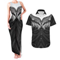 Poutama Korowai New Zealand Couples Matching Tank Maxi Dress and Hawaiian Shirt Aotearoa Maori Tattoo - Aussie Hoodie