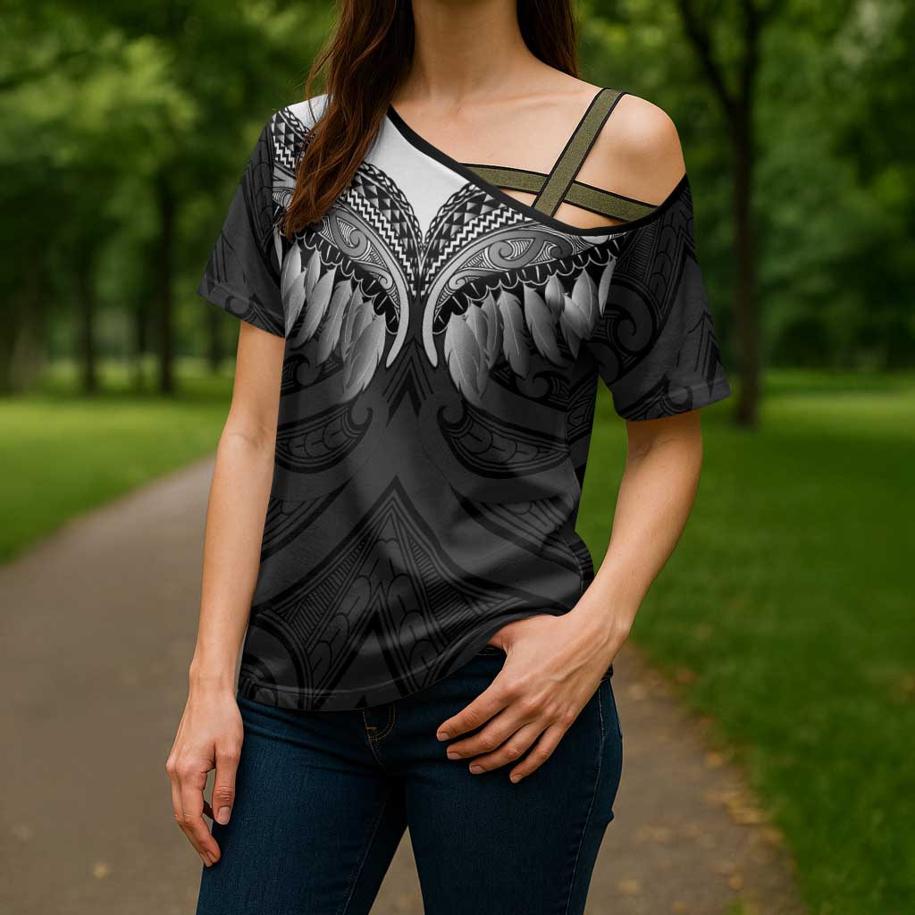 Poutama Korowai New Zealand Cross Shoulder Shirt Aotearoa Maori Tattoo - Aussie Hoodie