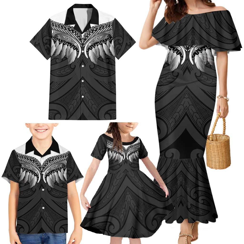 Poutama Korowai New Zealand Family Matching Mermaid Dress and Hawaiian Shirt Aotearoa Maori Tattoo - Aussie Hoodie