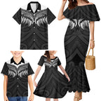 Poutama Korowai New Zealand Family Matching Mermaid Dress and Hawaiian Shirt Aotearoa Maori Tattoo - Aussie Hoodie