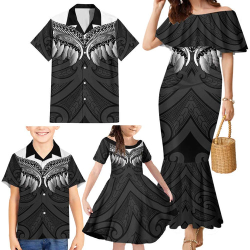 Poutama Korowai New Zealand Family Matching Mermaid Dress and Hawaiian Shirt Aotearoa Maori Tattoo - Aussie Hoodie