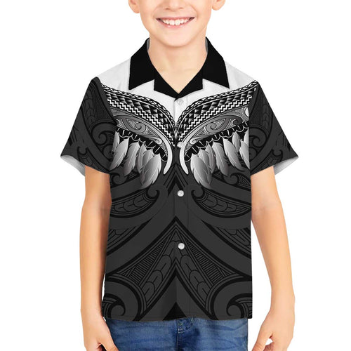 Poutama Korowai New Zealand Family Matching Off The Shoulder Long Sleeve Dress and Hawaiian Shirt Aotearoa Maori Tattoo - Aussie Hoodie