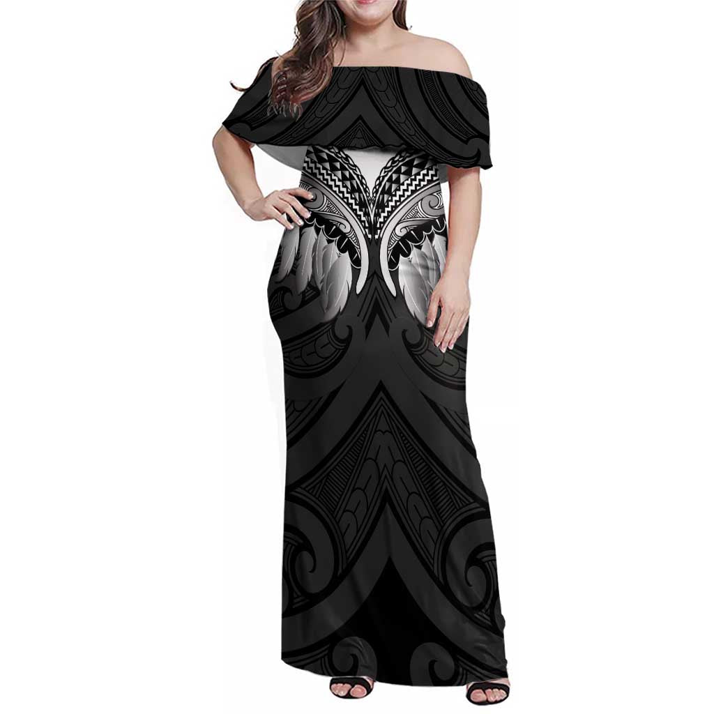 Poutama Korowai New Zealand Family Matching Off Shoulder Maxi Dress and Hawaiian Shirt Aotearoa Maori Tattoo - Aussie Hoodie