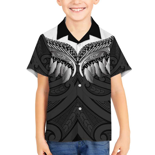 Poutama Korowai New Zealand Family Matching Off Shoulder Maxi Dress and Hawaiian Shirt Aotearoa Maori Tattoo - Aussie Hoodie