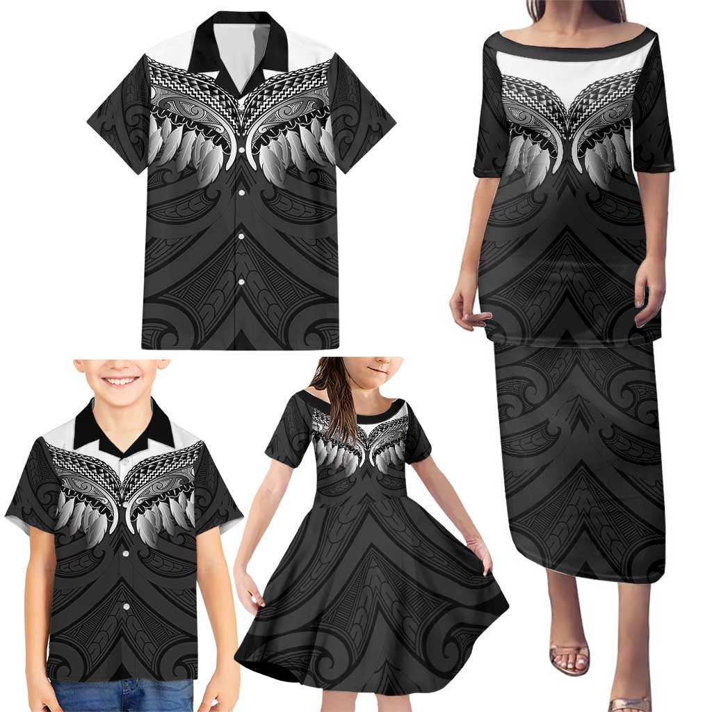 Poutama Korowai New Zealand Family Matching Puletasi and Hawaiian Shirt Aotearoa Maori Tattoo - Aussie Hoodie