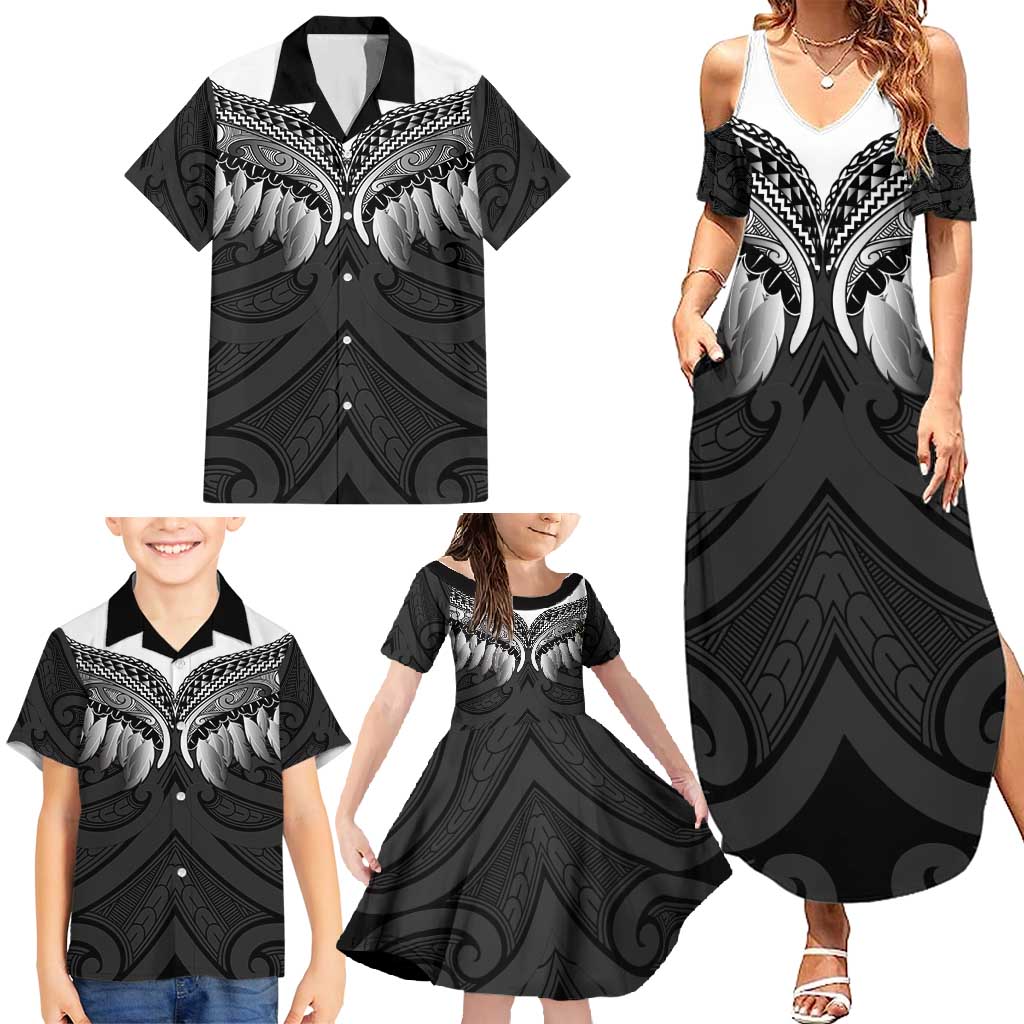 Poutama Korowai New Zealand Family Matching Summer Maxi Dress and Hawaiian Shirt Aotearoa Maori Tattoo - Aussie Hoodie