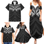 Poutama Korowai New Zealand Family Matching Summer Maxi Dress and Hawaiian Shirt Aotearoa Maori Tattoo - Aussie Hoodie