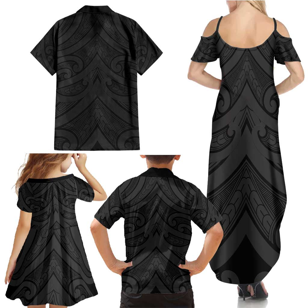 Poutama Korowai New Zealand Family Matching Summer Maxi Dress and Hawaiian Shirt Aotearoa Maori Tattoo - Aussie Hoodie
