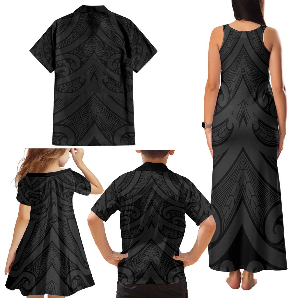 Poutama Korowai New Zealand Family Matching Tank Maxi Dress and Hawaiian Shirt Aotearoa Maori Tattoo - Aussie Hoodie