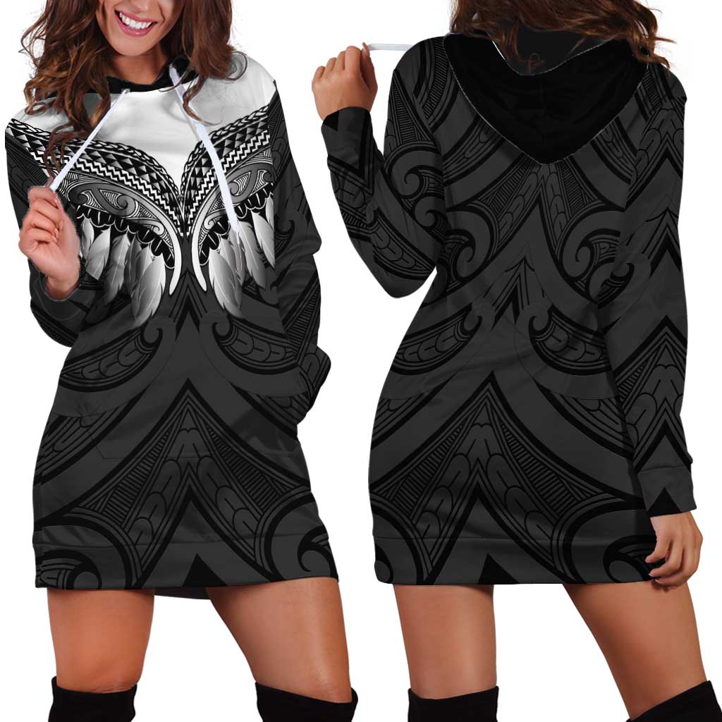 Poutama Korowai New Zealand Hoodie Dress Aotearoa Maori Tattoo - Aussie Hoodie
