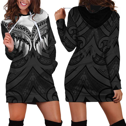 Poutama Korowai New Zealand Hoodie Dress Aotearoa Maori Tattoo - Aussie Hoodie
