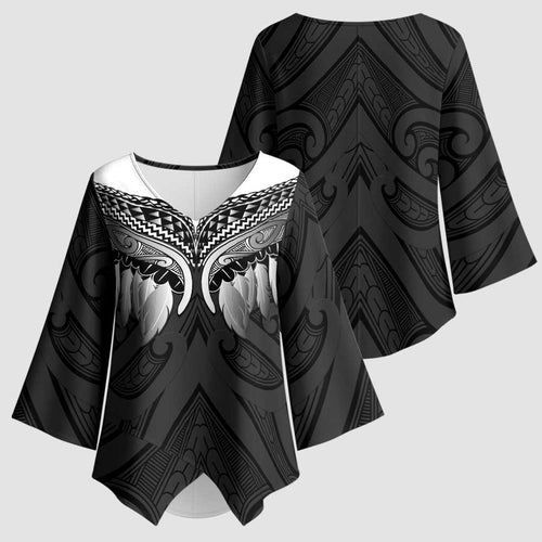 Poutama Korowai New Zealand Kimono Sleeve Blouse Aotearoa Maori Tattoo - Aussie Hoodie