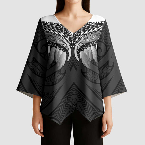 Poutama Korowai New Zealand Kimono Sleeve Blouse Aotearoa Maori Tattoo - Aussie Hoodie