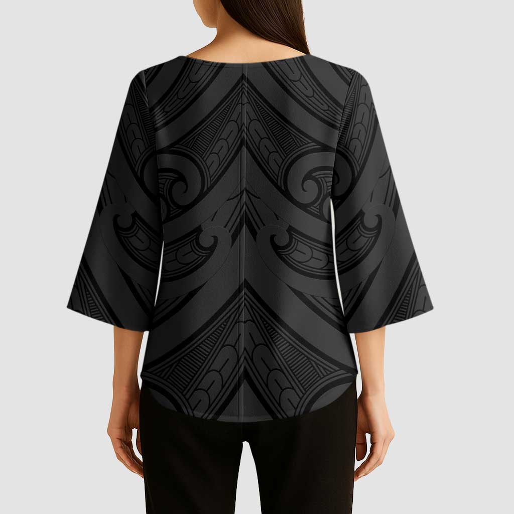 Poutama Korowai New Zealand Kimono Sleeve Blouse Aotearoa Maori Tattoo - Aussie Hoodie