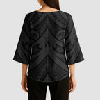 Poutama Korowai New Zealand Kimono Sleeve Blouse Aotearoa Maori Tattoo - Aussie Hoodie