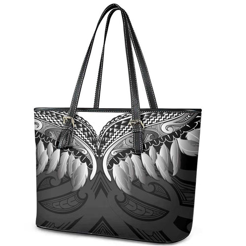 Poutama Korowai New Zealand Leather Tote Bag Aotearoa Maori Tattoo - Aussie Hoodie