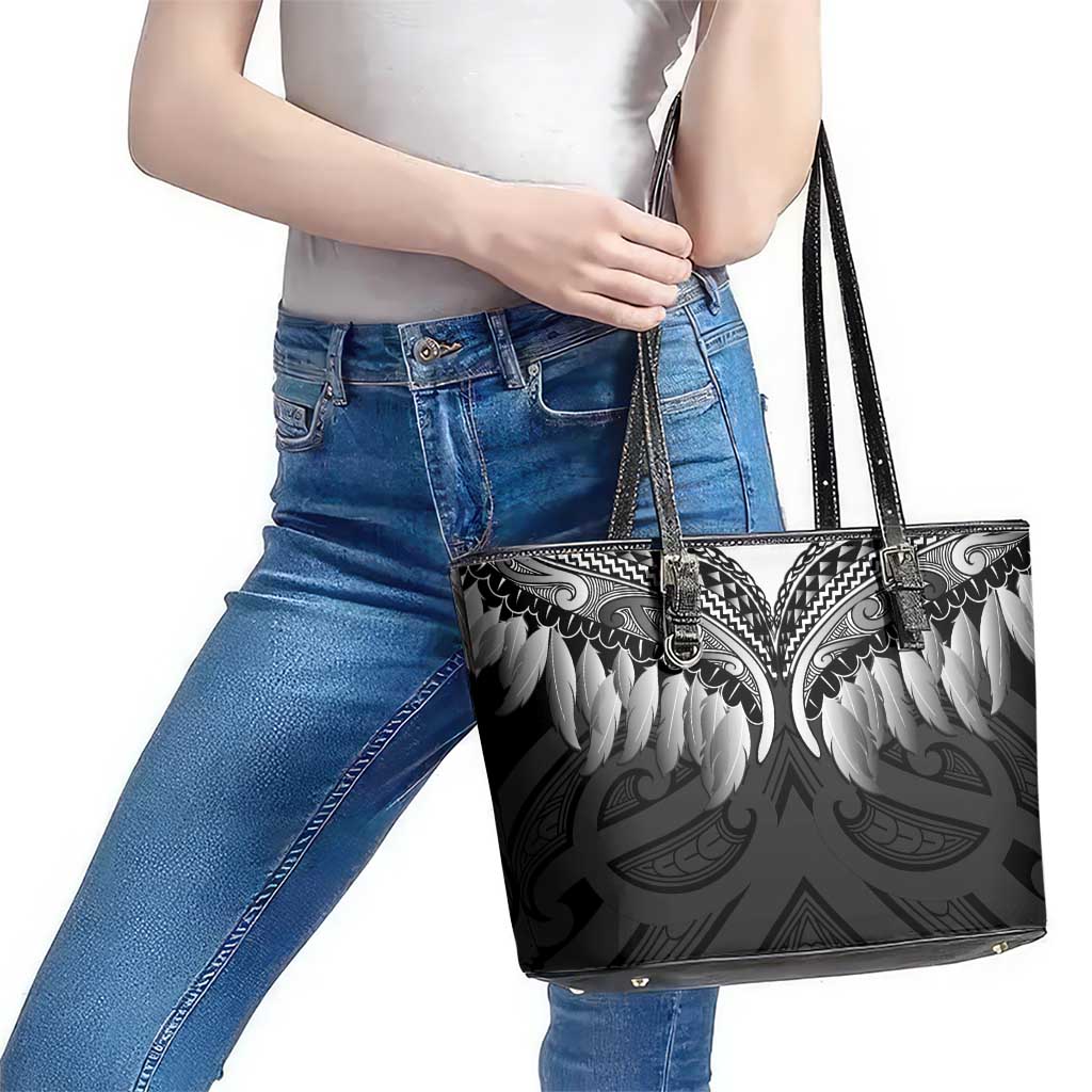 Poutama Korowai New Zealand Leather Tote Bag Aotearoa Maori Tattoo - Aussie Hoodie