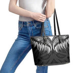 Poutama Korowai New Zealand Leather Tote Bag Aotearoa Maori Tattoo - Aussie Hoodie