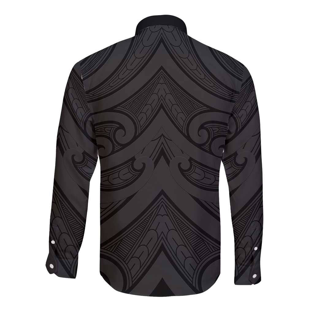 Poutama Korowai New Zealand Long Sleeve Button Shirt Aotearoa Maori Tattoo - Aussie Hoodie
