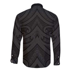 Poutama Korowai New Zealand Long Sleeve Button Shirt Aotearoa Maori Tattoo - Aussie Hoodie