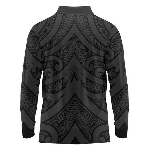 Poutama Korowai New Zealand Long Sleeve Polo Shirt Aotearoa Maori Tattoo - Aussie Hoodie