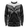Poutama Korowai New Zealand Long Sleeve Shirt Aotearoa Maori Tattoo - Aussie Hoodie