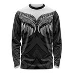Poutama Korowai New Zealand Long Sleeve Shirt Aotearoa Maori Tattoo - Aussie Hoodie