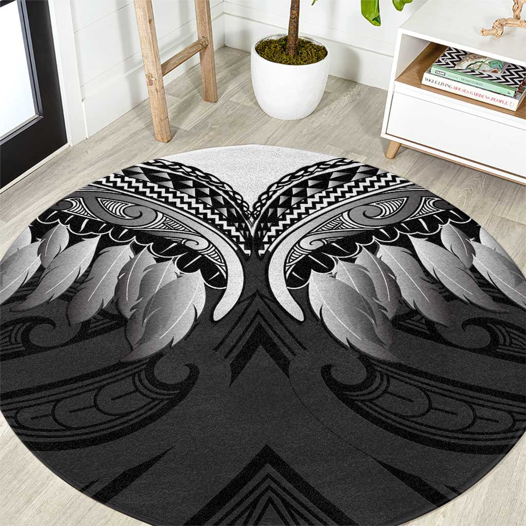 Poutama Korowai New Zealand Round Carpet Aotearoa Maori Tattoo - Aussie Hoodie