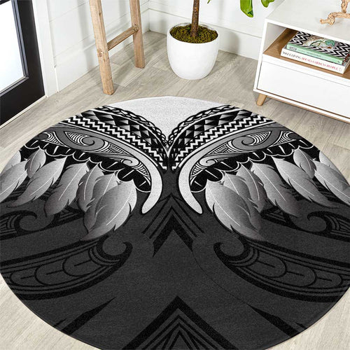 Poutama Korowai New Zealand Round Carpet Aotearoa Maori Tattoo - Aussie Hoodie