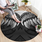 Poutama Korowai New Zealand Round Carpet Aotearoa Maori Tattoo - Aussie Hoodie