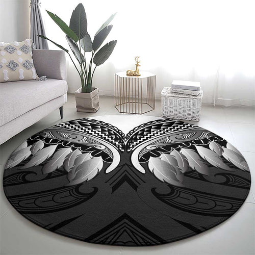Poutama Korowai New Zealand Round Carpet Aotearoa Maori Tattoo - Aussie Hoodie