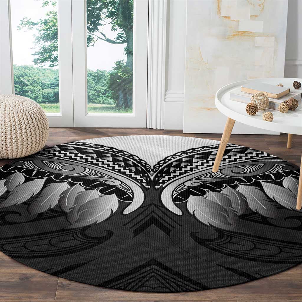 Poutama Korowai New Zealand Round Carpet Aotearoa Maori Tattoo - Aussie Hoodie