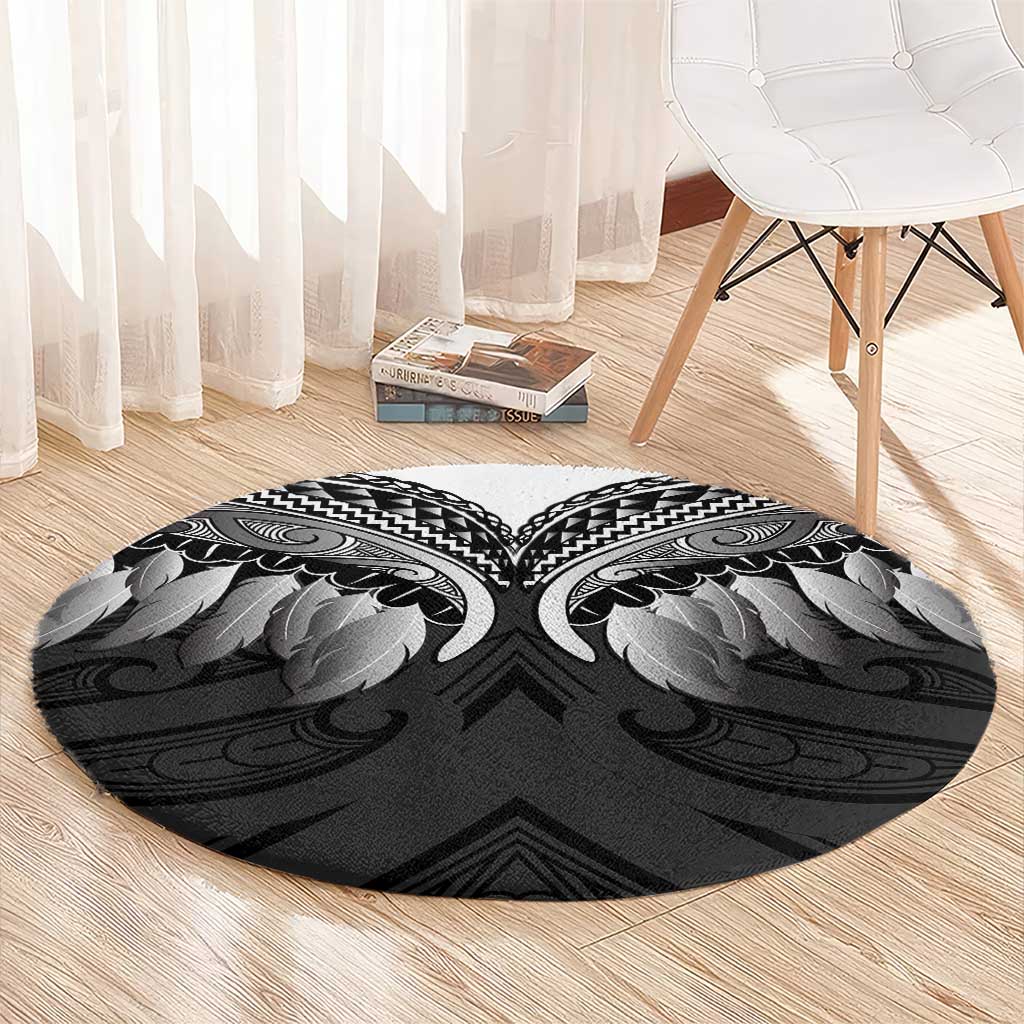 Poutama Korowai New Zealand Round Carpet Aotearoa Maori Tattoo - Aussie Hoodie