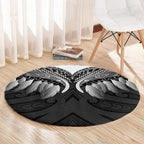 Poutama Korowai New Zealand Round Carpet Aotearoa Maori Tattoo - Aussie Hoodie