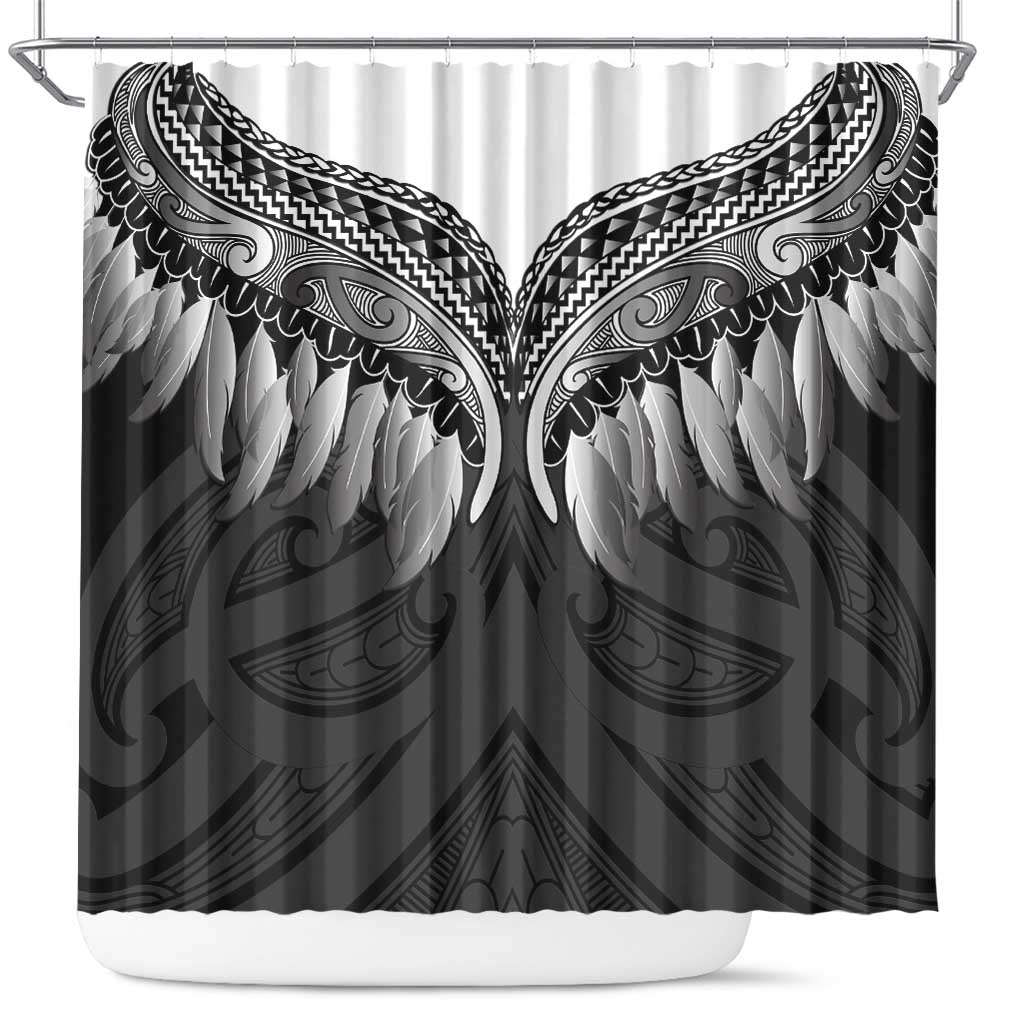 Poutama Korowai New Zealand Shower Curtain Aotearoa Maori Tattoo - Aussie Hoodie