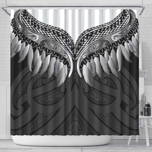 Poutama Korowai New Zealand Shower Curtain Aotearoa Maori Tattoo - Aussie Hoodie