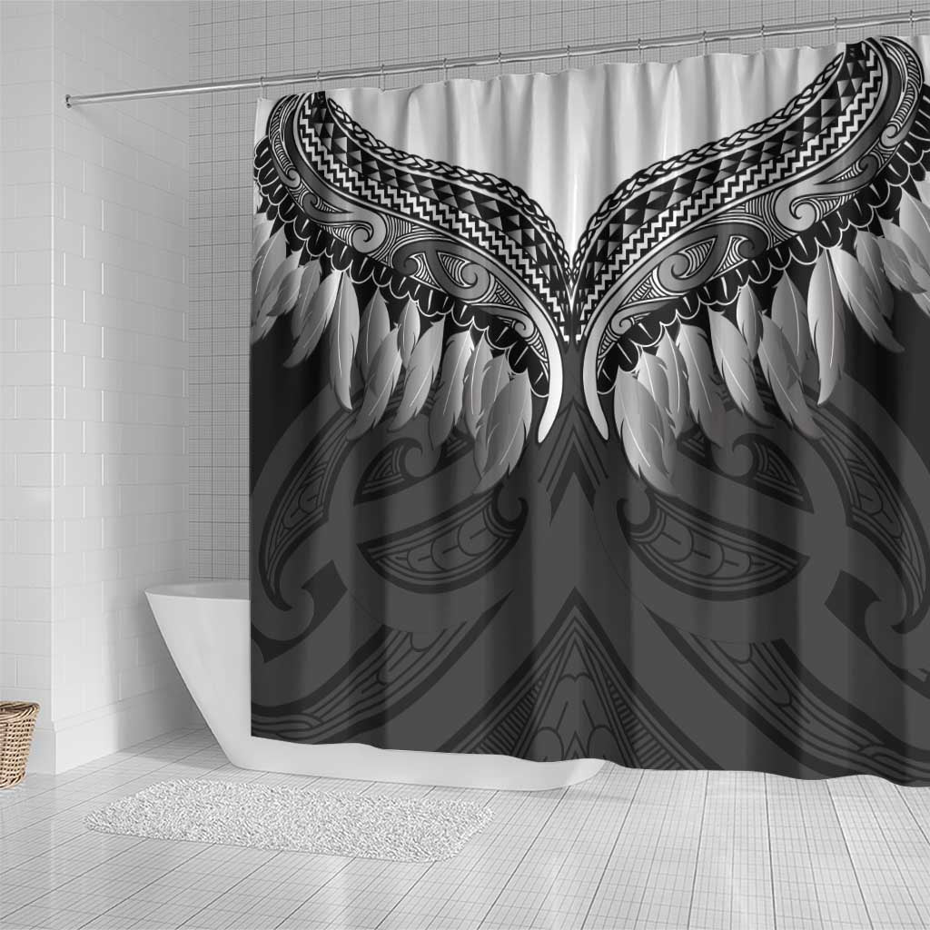 Poutama Korowai New Zealand Shower Curtain Aotearoa Maori Tattoo - Aussie Hoodie
