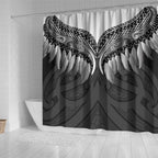 Poutama Korowai New Zealand Shower Curtain Aotearoa Maori Tattoo - Aussie Hoodie
