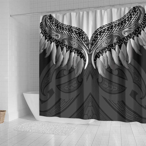 Poutama Korowai New Zealand Shower Curtain Aotearoa Maori Tattoo - Aussie Hoodie