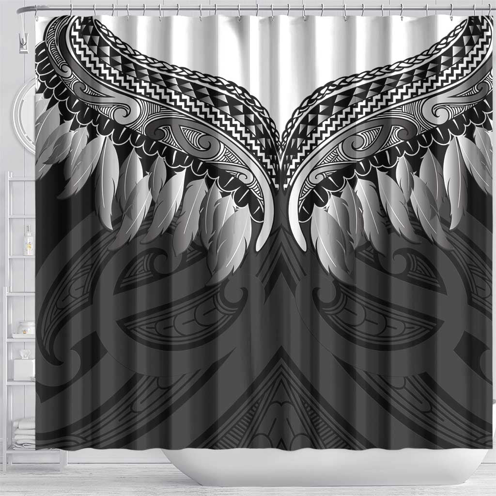 Poutama Korowai New Zealand Shower Curtain Aotearoa Maori Tattoo - Aussie Hoodie