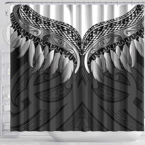 Poutama Korowai New Zealand Shower Curtain Aotearoa Maori Tattoo - Aussie Hoodie