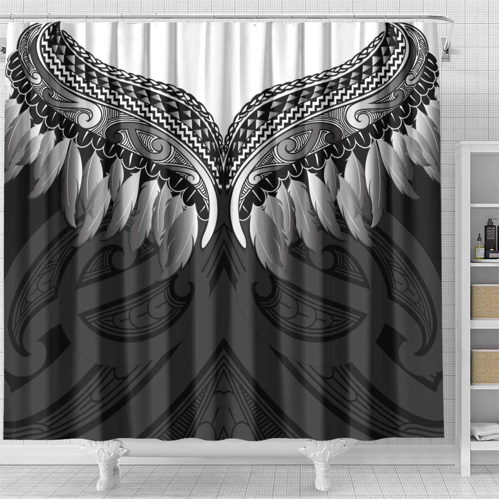 Poutama Korowai New Zealand Shower Curtain Aotearoa Maori Tattoo - Aussie Hoodie