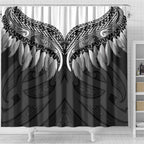 Poutama Korowai New Zealand Shower Curtain Aotearoa Maori Tattoo - Aussie Hoodie