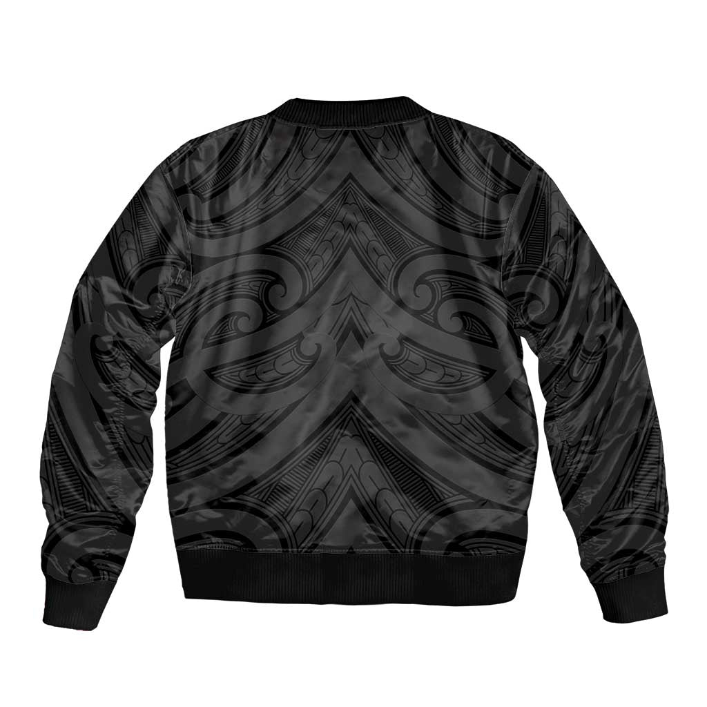Poutama Korowai New Zealand Sleeve Zip Bomber Jacket Aotearoa Maori Tattoo - Aussie Hoodie