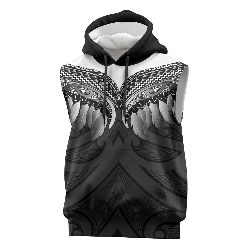 Poutama Korowai New Zealand Sleeveless Hoodie Aotearoa Maori Tattoo - Aussie Hoodie