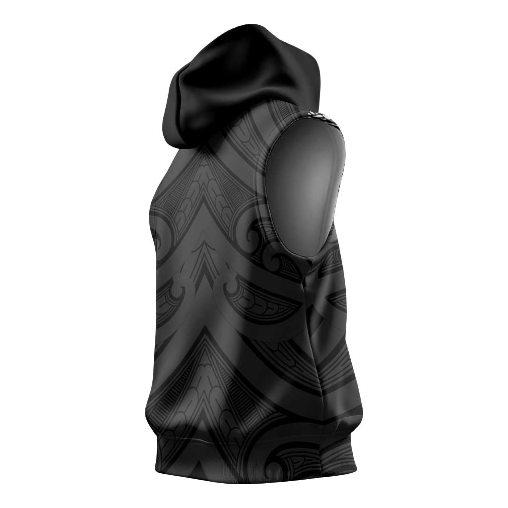 Poutama Korowai New Zealand Sleeveless Hoodie Aotearoa Maori Tattoo - Aussie Hoodie