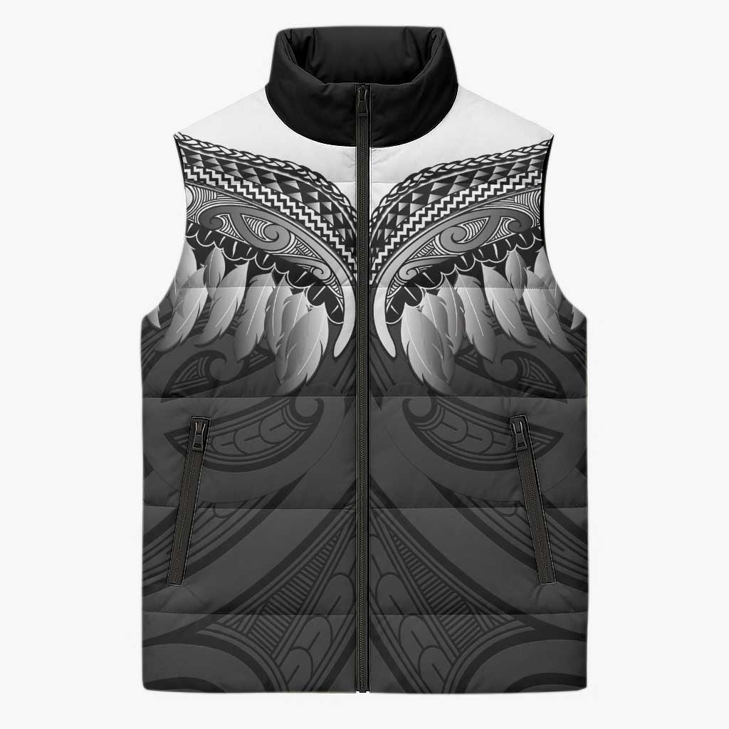 Poutama Korowai New Zealand Sleeveless Puffer Jacket Aotearoa Maori Tattoo - Aussie Hoodie