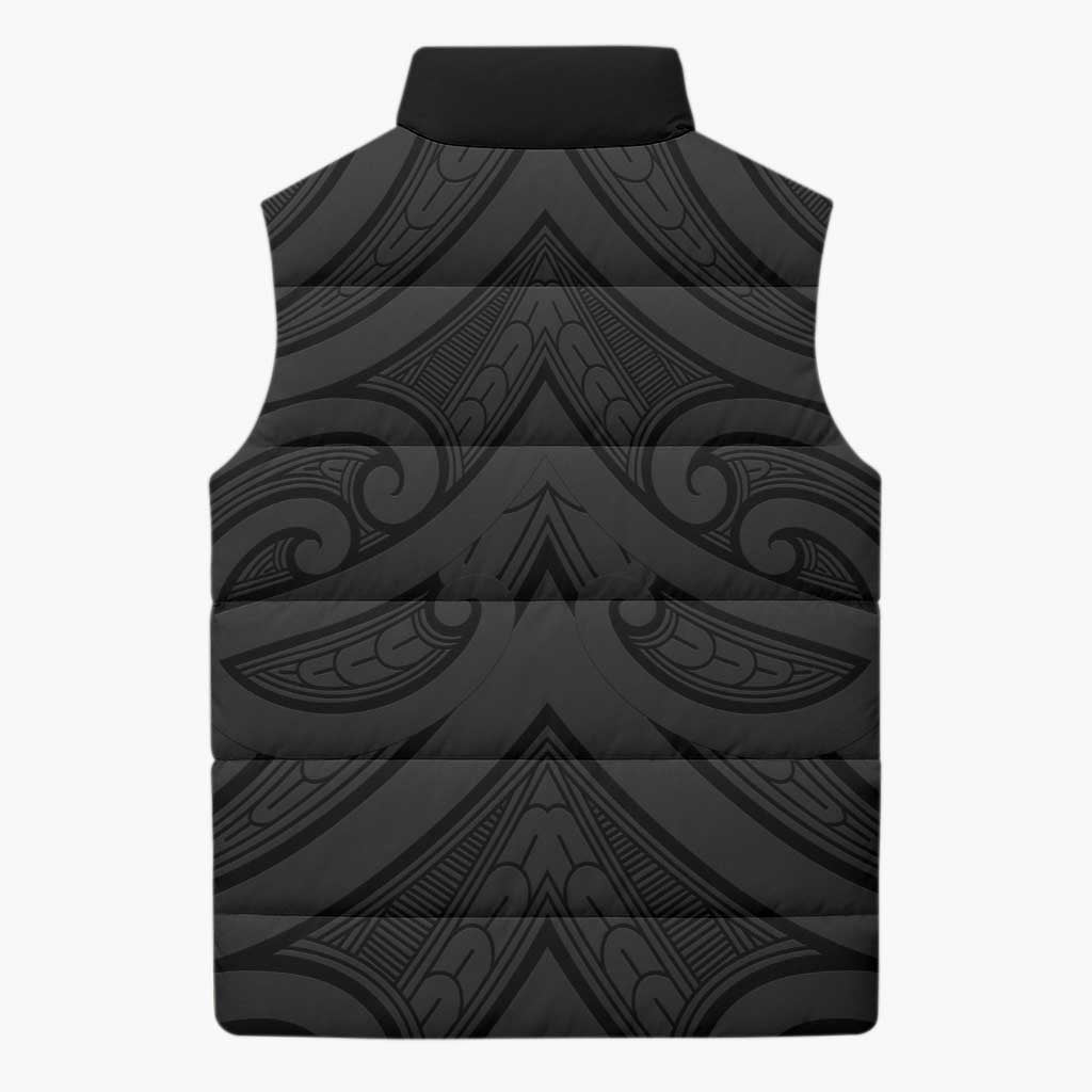 Poutama Korowai New Zealand Sleeveless Puffer Jacket Aotearoa Maori Tattoo - Aussie Hoodie
