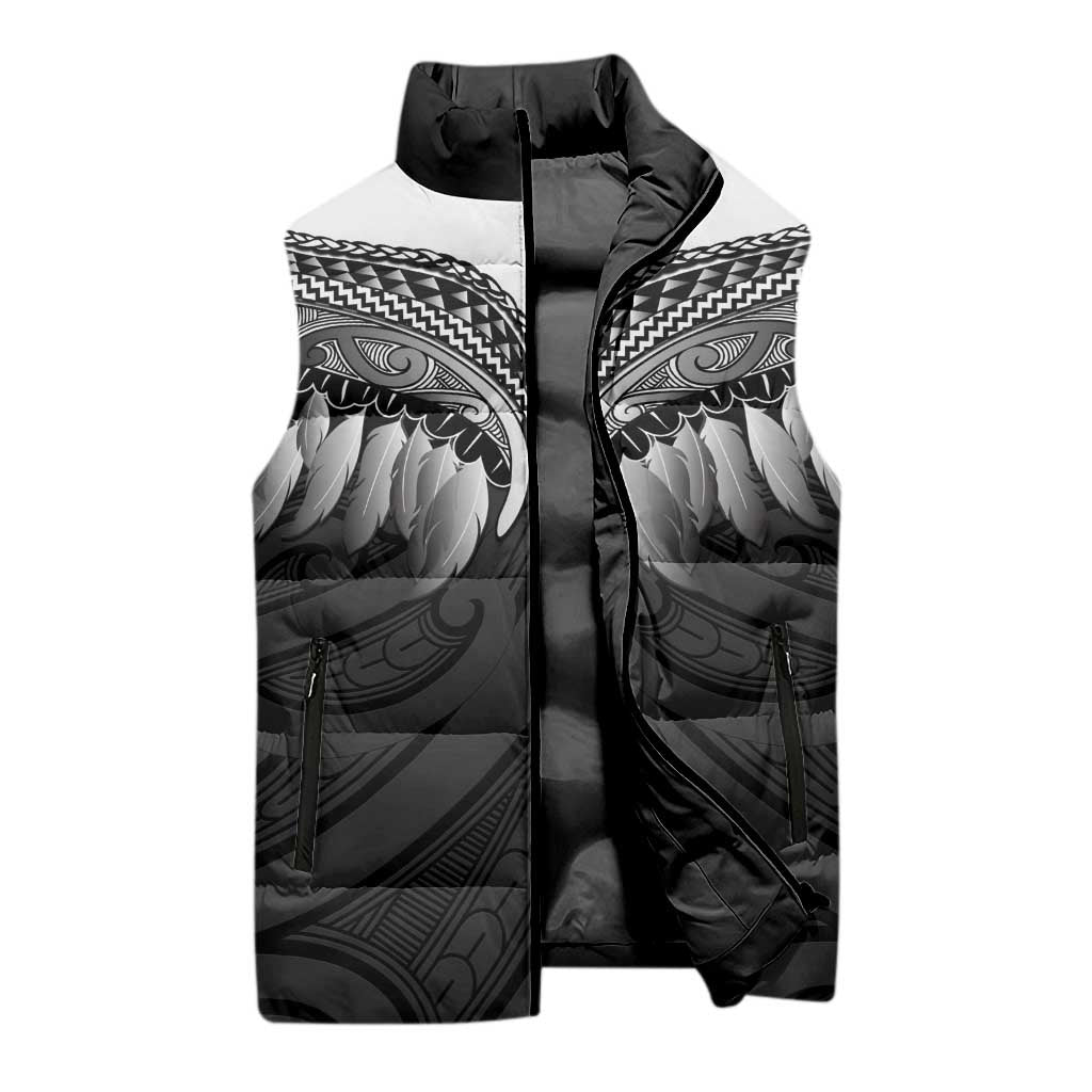 Poutama Korowai New Zealand Sleeveless Puffer Jacket Aotearoa Maori Tattoo - Aussie Hoodie