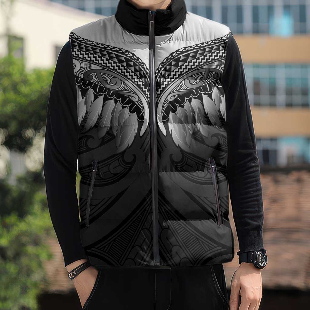 Poutama Korowai New Zealand Sleeveless Puffer Jacket Aotearoa Maori Tattoo - Aussie Hoodie